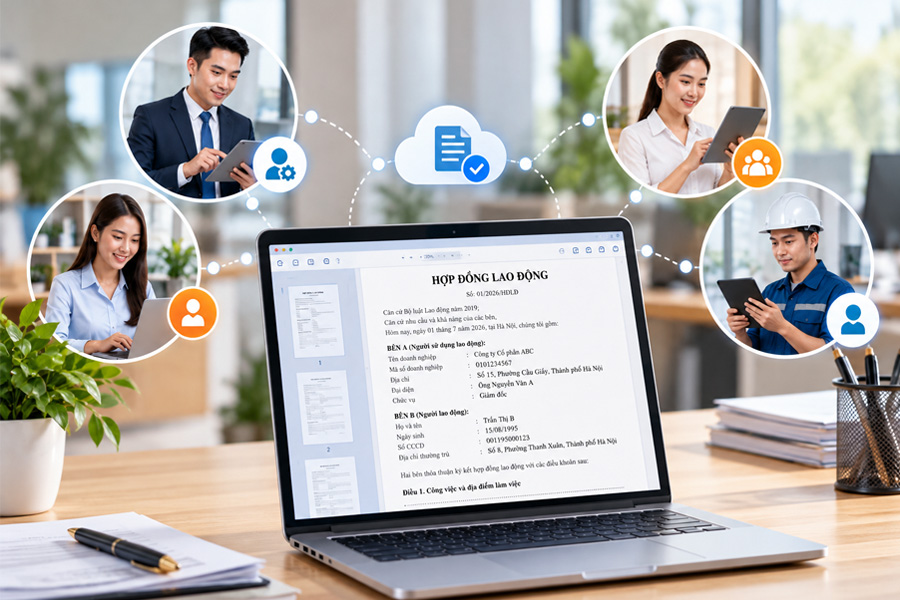 Quy định sử dụng tài khoản trên Nền tảng hợp đồng lao động điện tử