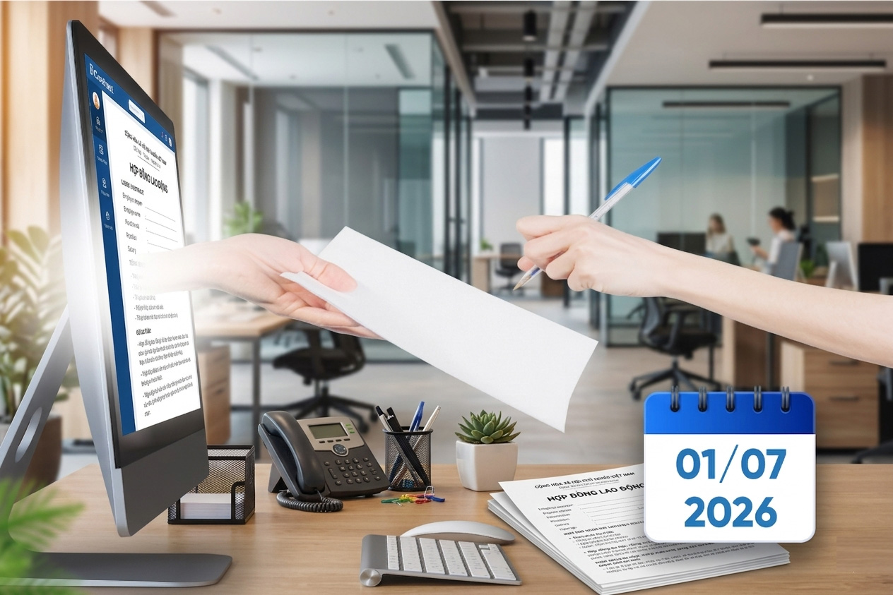 Quy định về chuyển đổi hợp đồng lao động giấy sang hợp đồng điện tử từ 01/7/2026